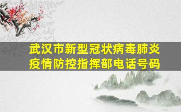 武汉市新型冠状病毒肺炎疫情防控指挥部电话号码