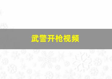 武警开枪视频