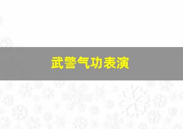 武警气功表演