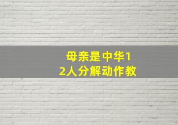 母亲是中华12人分解动作教