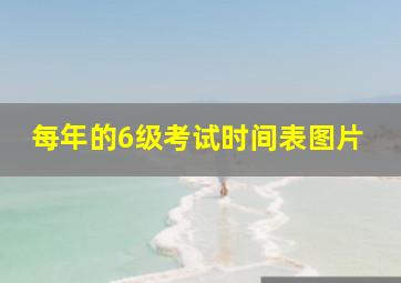 每年的6级考试时间表图片