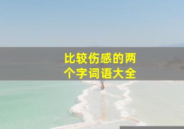 比较伤感的两个字词语大全