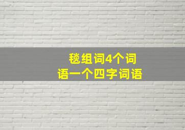 毯组词4个词语一个四字词语