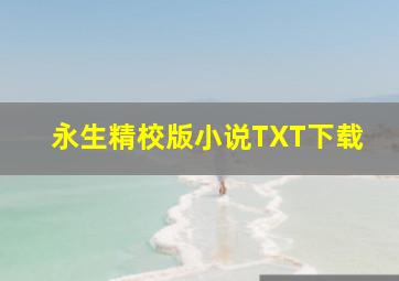 永生精校版小说TXT下载