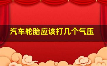 汽车轮胎应该打几个气压