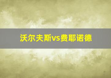 沃尔夫斯vs费耶诺德