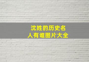 沈姓的历史名人有谁图片大全