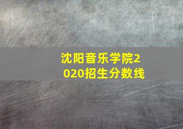 沈阳音乐学院2020招生分数线