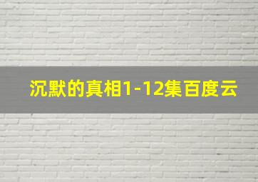 沉默的真相1-12集百度云