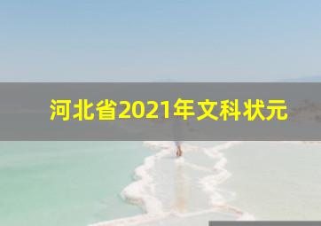 河北省2021年文科状元