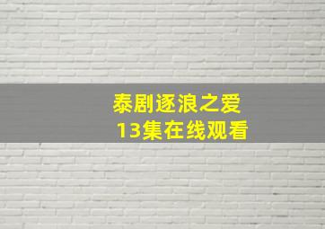 泰剧逐浪之爱13集在线观看