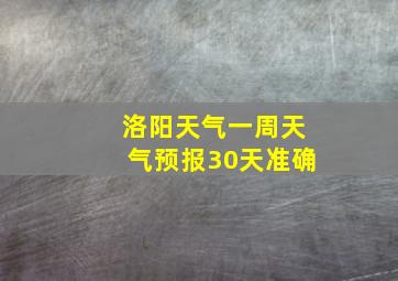 洛阳天气一周天气预报30天准确