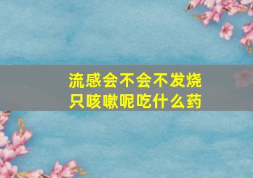 流感会不会不发烧只咳嗽呢吃什么药