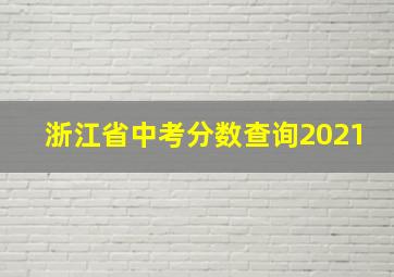 浙江省中考分数查询2021