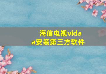 海信电视vidaa安装第三方软件