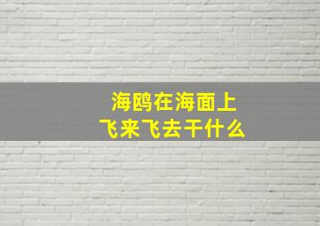 海鸥在海面上飞来飞去干什么