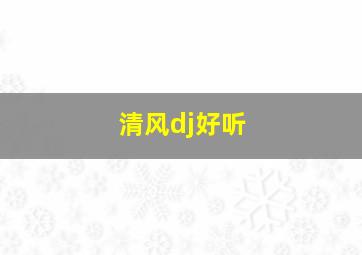 清风dj好听