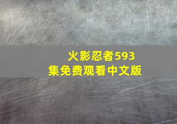 火影忍者593集免费观看中文版