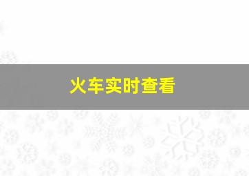 火车实时查看