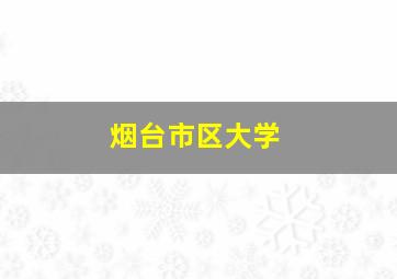 烟台市区大学