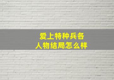 爱上特种兵各人物结局怎么样