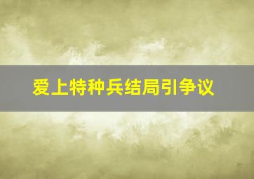 爱上特种兵结局引争议