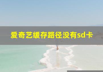 爱奇艺缓存路径没有sd卡