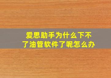 爱思助手为什么下不了油管软件了呢怎么办