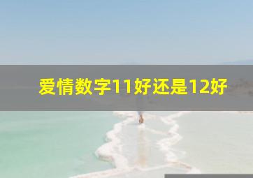 爱情数字11好还是12好