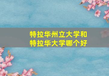 特拉华州立大学和特拉华大学哪个好