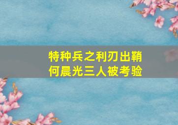 特种兵之利刃出鞘何晨光三人被考验