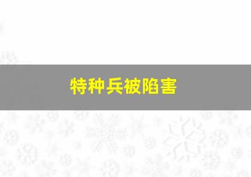 特种兵被陷害