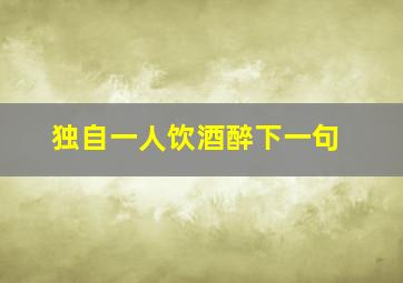 独自一人饮酒醉下一句