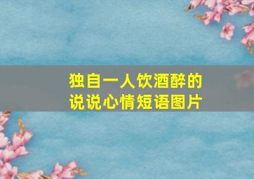 独自一人饮酒醉的说说心情短语图片