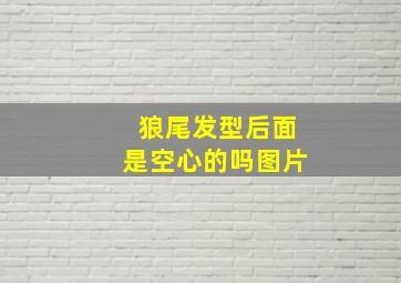 狼尾发型后面是空心的吗图片