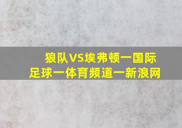 狼队VS埃弗顿一国际足球一体育频道一新浪网