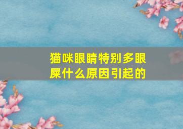 猫咪眼睛特别多眼屎什么原因引起的