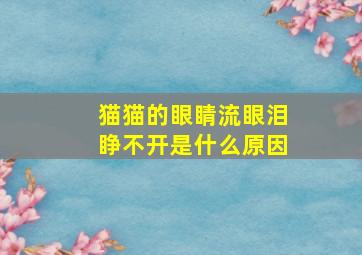 猫猫的眼睛流眼泪睁不开是什么原因