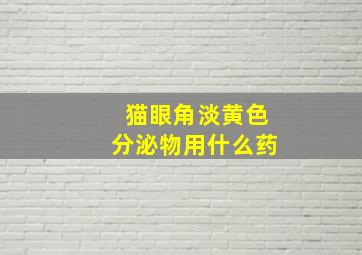 猫眼角淡黄色分泌物用什么药