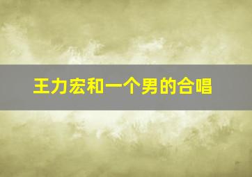 王力宏和一个男的合唱