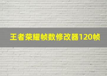 王者荣耀帧数修改器120帧