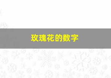 玫瑰花的数字