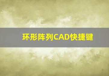 环形阵列CAD快捷键