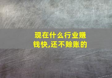 现在什么行业赚钱快,还不赊账的