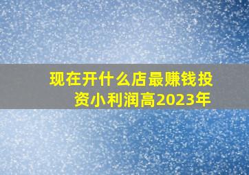 现在开什么店最赚钱投资小利润高2023年