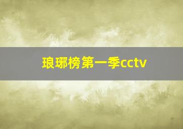 琅琊榜第一季cctv