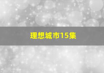 理想城市15集