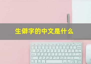 生僻字的中文是什么