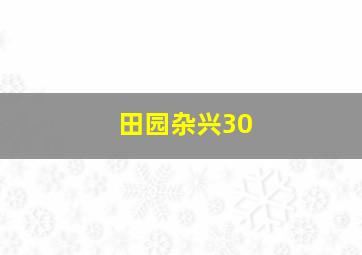 田园杂兴30