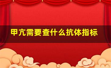 甲亢需要查什么抗体指标